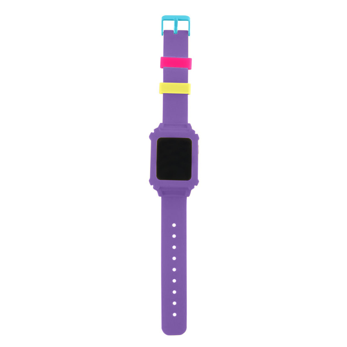 Silicone Bands for Apple Watch 38mm, 40mm, 42mm, Series 7, 8, SE, Neon Pink, Purple, Green