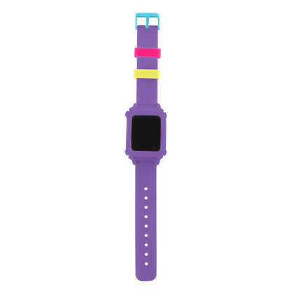 Silicone Bands for Apple Watch 38mm, 40mm, 42mm, Series 7, 8, SE, Neon Pink, Purple, Green