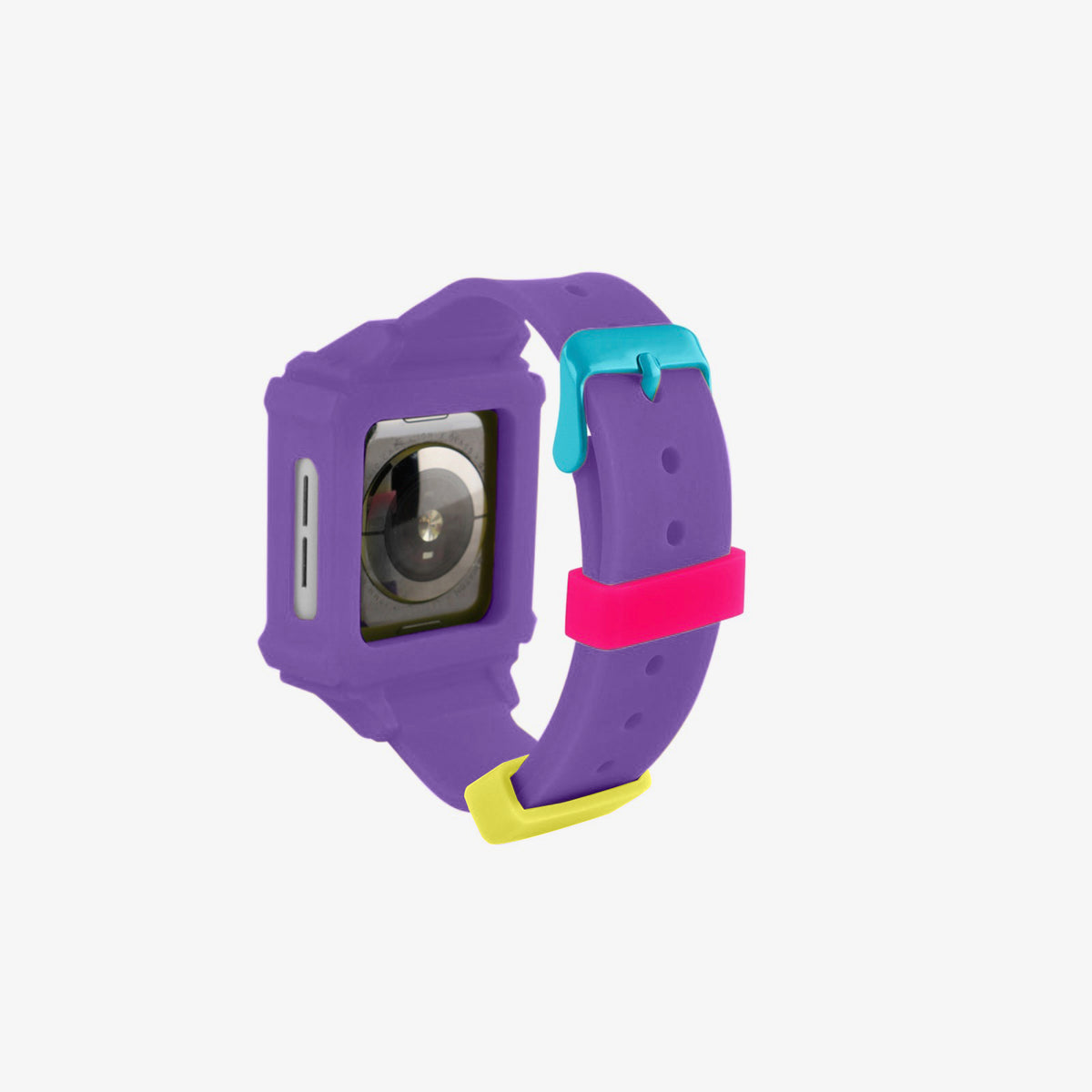 Silicone Bands for Apple Watch 38mm, 40mm, 42mm, Series 7, 8, SE, Neon Pink, Purple, Green