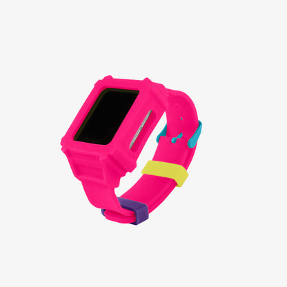 Silicone Bands for Apple Watch 38mm, 40mm, 42mm, Series 7, 8, SE, Neon Pink, Purple, Green