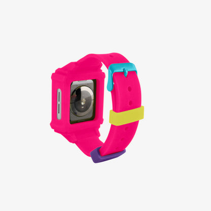 Silicone Bands for Apple Watch 38mm, 40mm, 42mm, Series 7, 8, SE, Neon Pink, Purple, Green