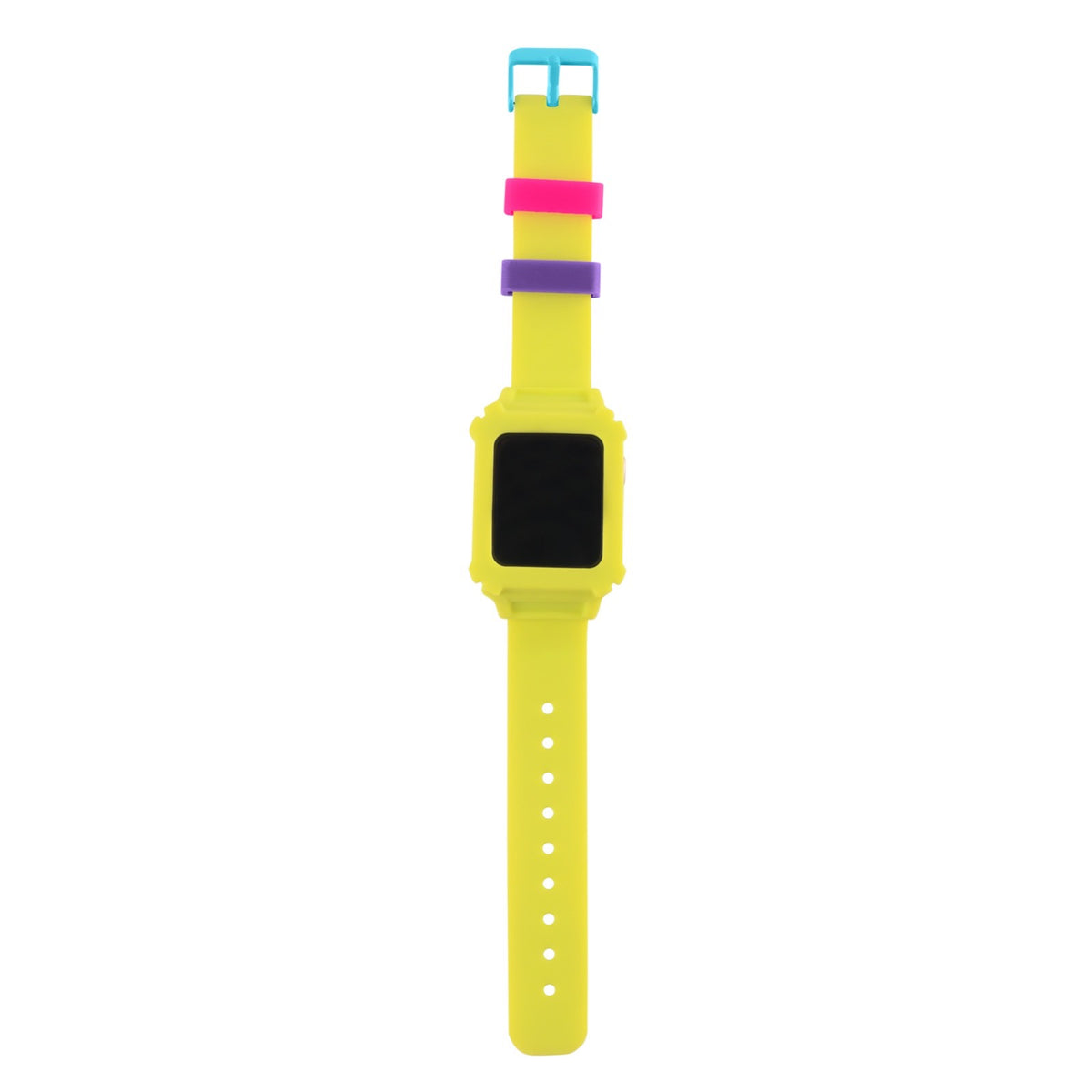 Silicone Bands for Apple Watch 38mm, 40mm, 42mm, Series 7, 8, SE, Neon Pink, Purple, Green
