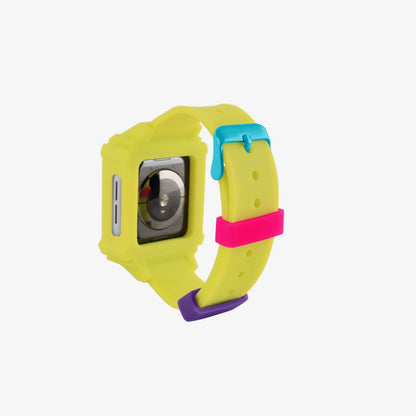 Silicone Bands for Apple Watch 38mm, 40mm, 42mm, Series 7, 8, SE, Neon Pink, Purple, Green